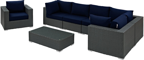 patio furniture sale sectional Modway Furniture Sofa Sectionals Canvas Navy