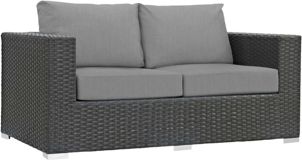 cheap aluminum patio furniture Modway Furniture Sofa Sectionals Canvas Gray