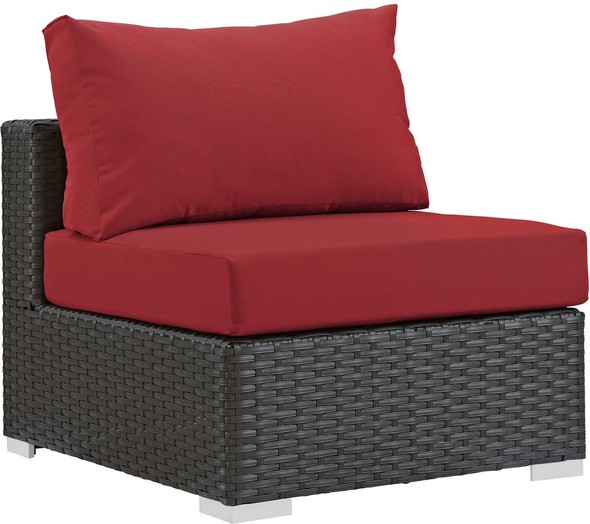 cheap patio couch set Modway Furniture Sofa Sectionals Canvas Red
