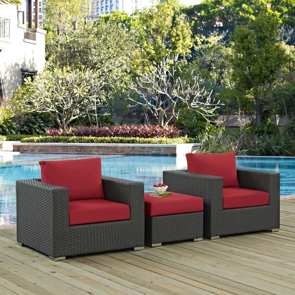 beige patio sectional Modway Furniture Sofa Sectionals Canvas Red