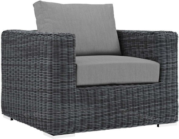 garden chaise lounge sofa Modway Furniture Sofa Sectionals Canvas Gray