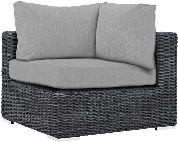 garden sofa set corner Modway Furniture Sofa Sectionals Canvas Gray