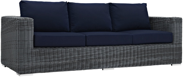 black patio sectional sofa Modway Furniture Sofa Sectionals Canvas Navy