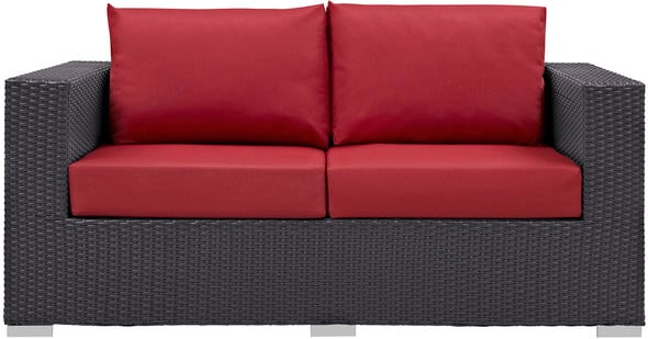 long couches for sale Modway Furniture Sofa Sectionals Espresso Red