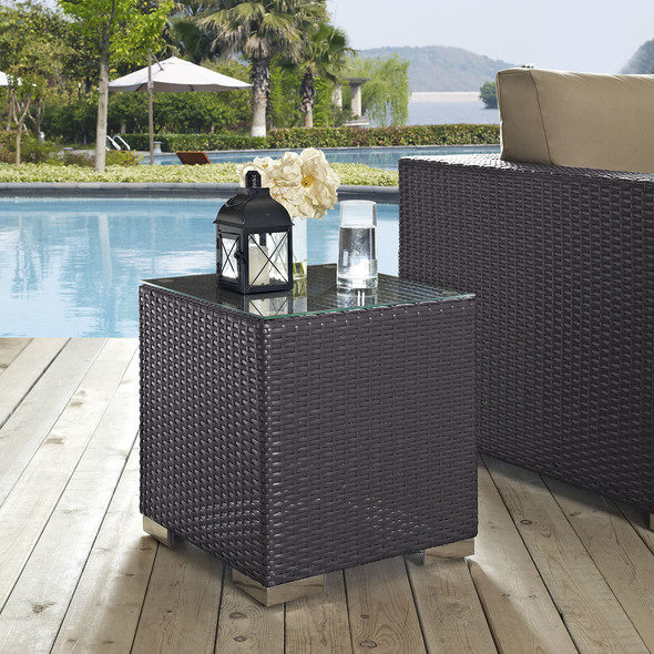 metal tables for outside Modway Furniture Bar and Dining Espresso