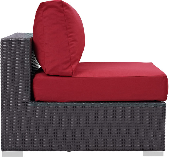 backyard furniture set Modway Furniture Sofa Sectionals Espresso Red