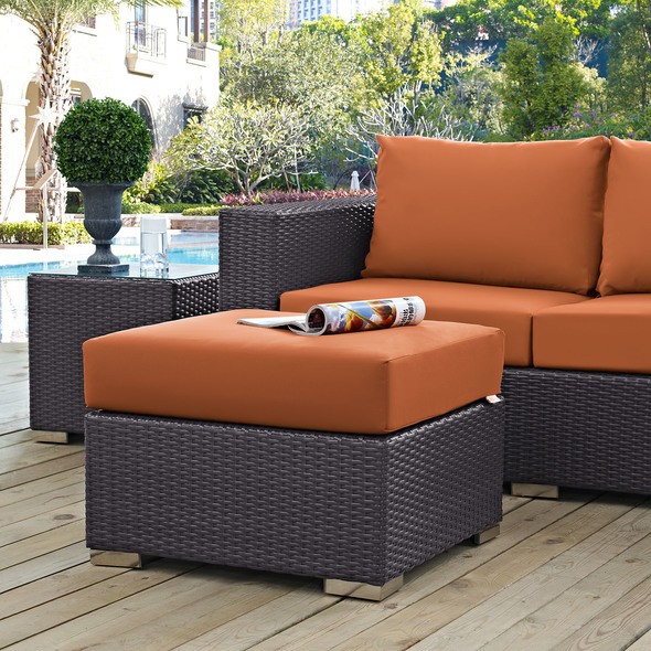 white and grey ottoman Modway Furniture Sofa Sectionals Espresso Orange