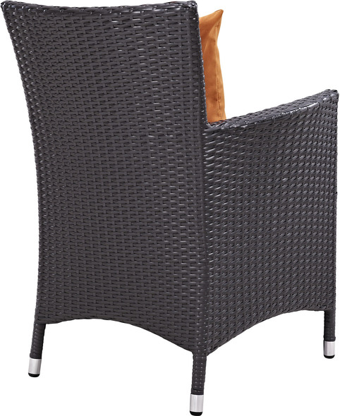 modern country dining chairs Modway Furniture Bar and Dining Espresso Orange