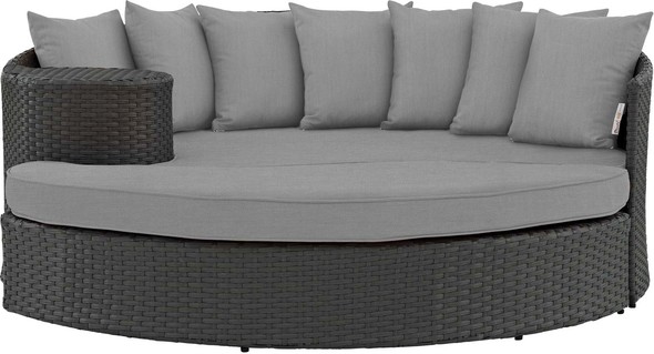 quality patio furniture Modway Furniture Daybeds and Lounges Outdoor Beds Canvas Gray