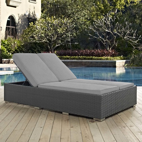 outdoor daybed couch Modway Furniture Daybeds and Lounges Chocolate Gray