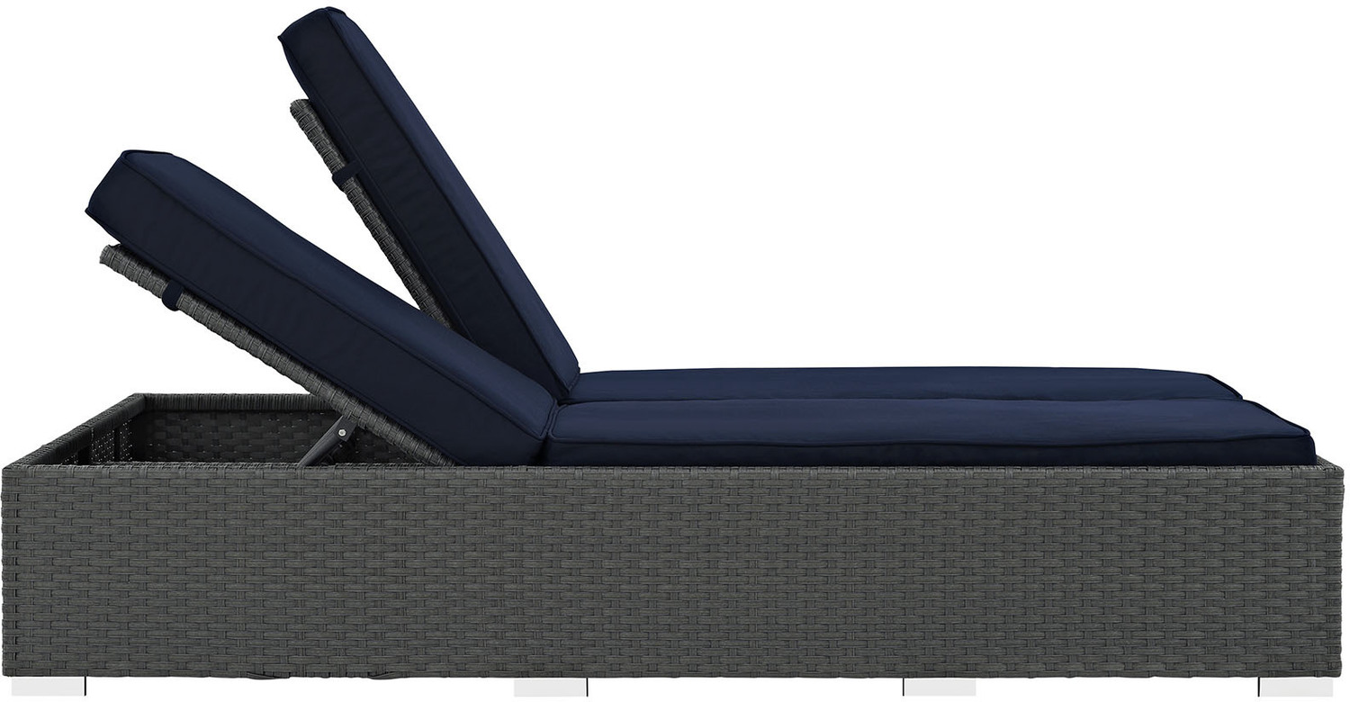 patio decor Modway Furniture Daybeds and Lounges Chocolate Navy