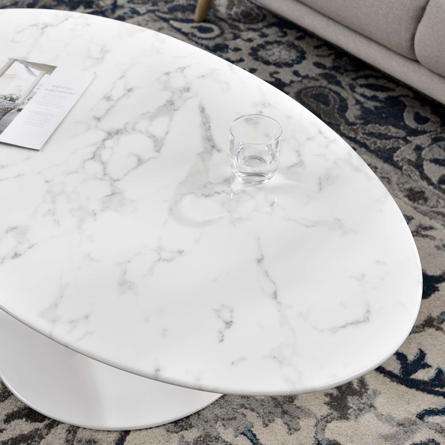 white coffee table decor Modway Furniture Tables White