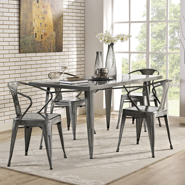 dining room table inspiration Modway Furniture Bar and Dining Tables Dining Room Tables Gunmetal