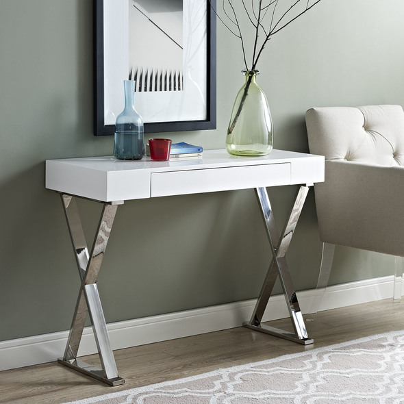 corner table ideas Modway Furniture Decor Accent Tables White