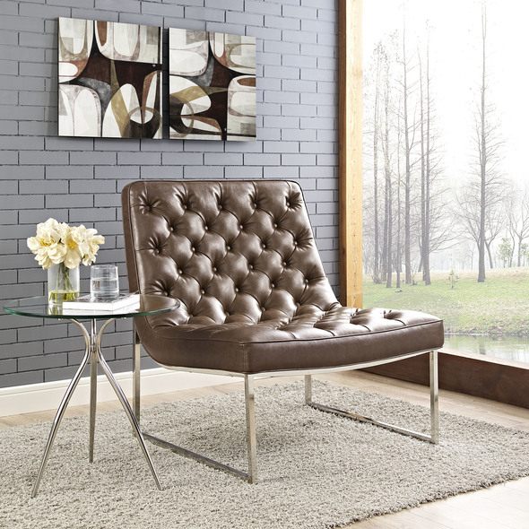 blue swivel chairs for living room Modway Furniture Lounge Chairs and Chaises Brown