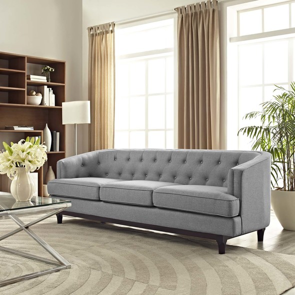 large left facing sectional Modway Furniture Sofas and Armchairs Sofas and Loveseat Light Gray
