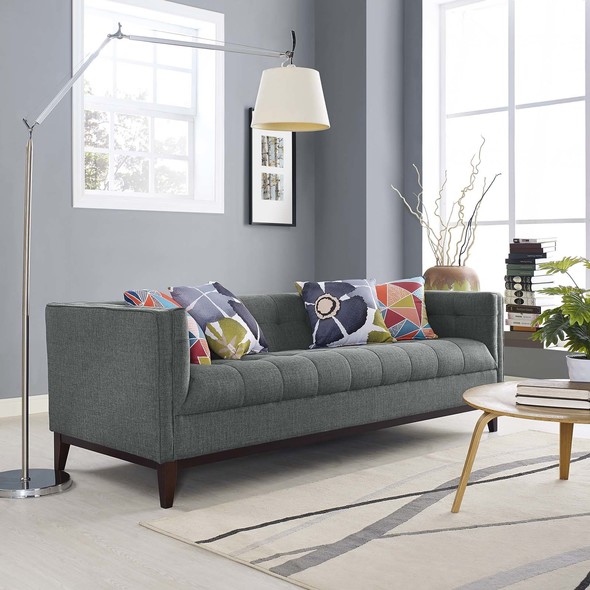 gray sectional living room Modway Furniture Sofas and Armchairs Gray