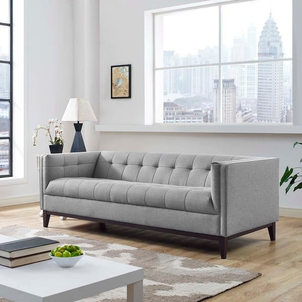 convertible sectional sofa Modway Furniture Sofas and Armchairs Light Gray