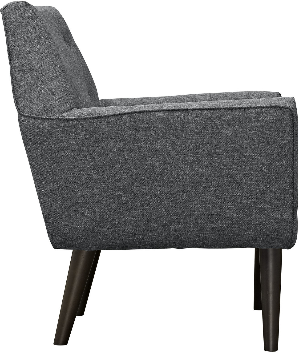 velvet accent armchair Modway Furniture Sofas and Armchairs Chairs Gray