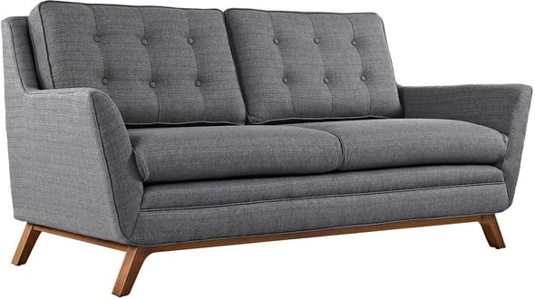l couch that turns into a bed Modway Furniture Sofas and Armchairs Sofas and Loveseat Gray