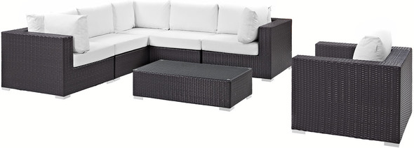 sofa chair outdoor Modway Furniture Sofa Sectionals Espresso White