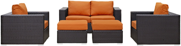 sofa sectional deals Modway Furniture Sofa Sectionals Espresso Orange