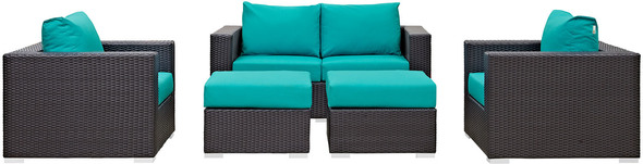 patio swivel chair Modway Furniture Sofa Sectionals Espresso Turquoise