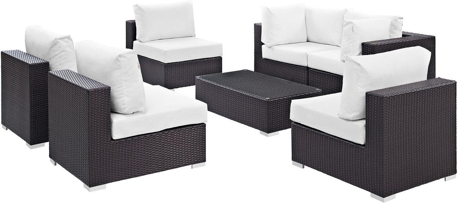 elle decor outdoor Modway Furniture Sofa Sectionals Espresso White