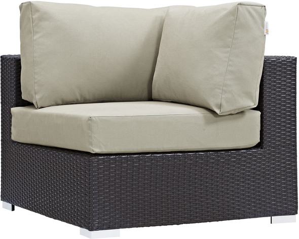 small corner sofa garden Modway Furniture Sofa Sectionals Espresso Beige