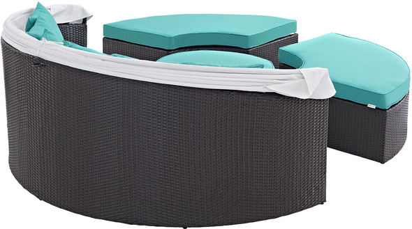 outdoor pool furniture sets Modway Furniture Daybeds and Lounges Outdoor Beds Espresso Turquoise