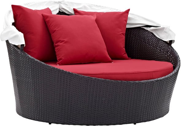 grey outdoor sectional Modway Furniture Daybeds and Lounges Outdoor Beds Espresso Red