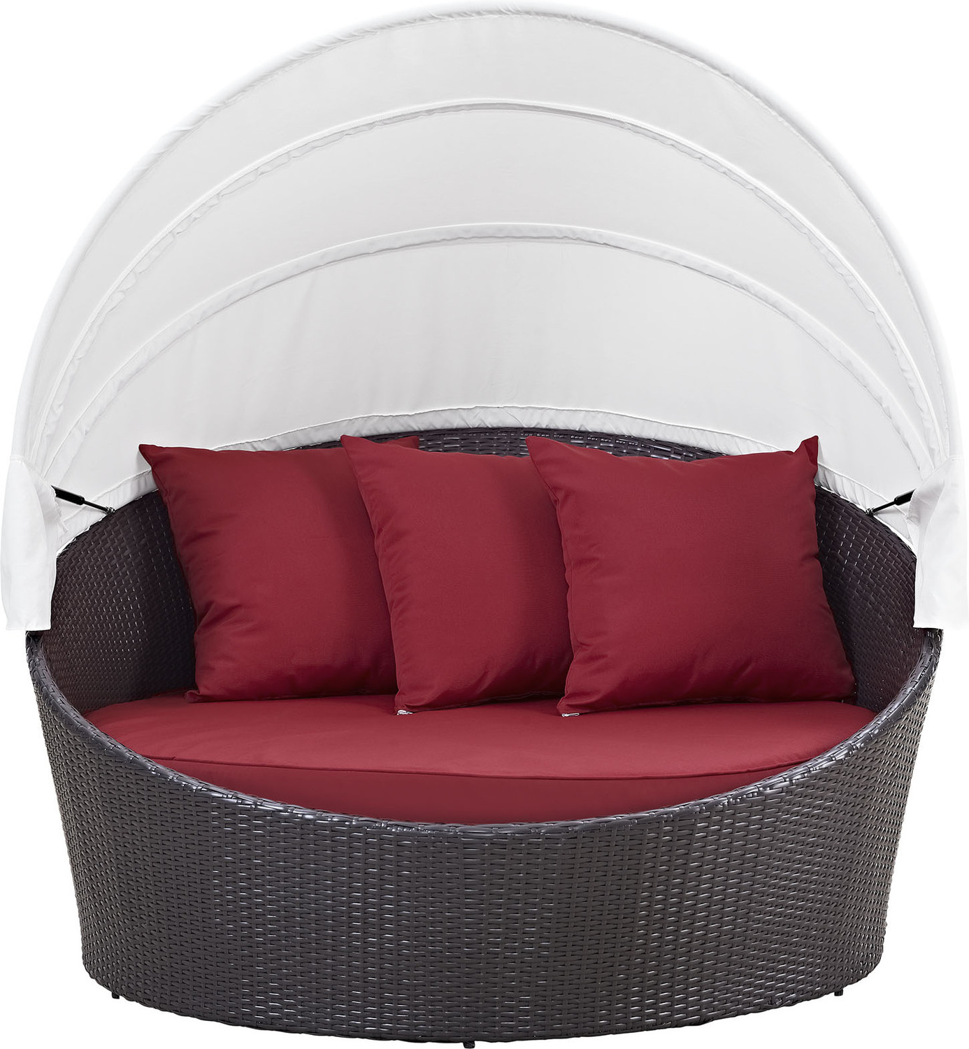 grey outdoor sectional Modway Furniture Daybeds and Lounges Outdoor Beds Espresso Red