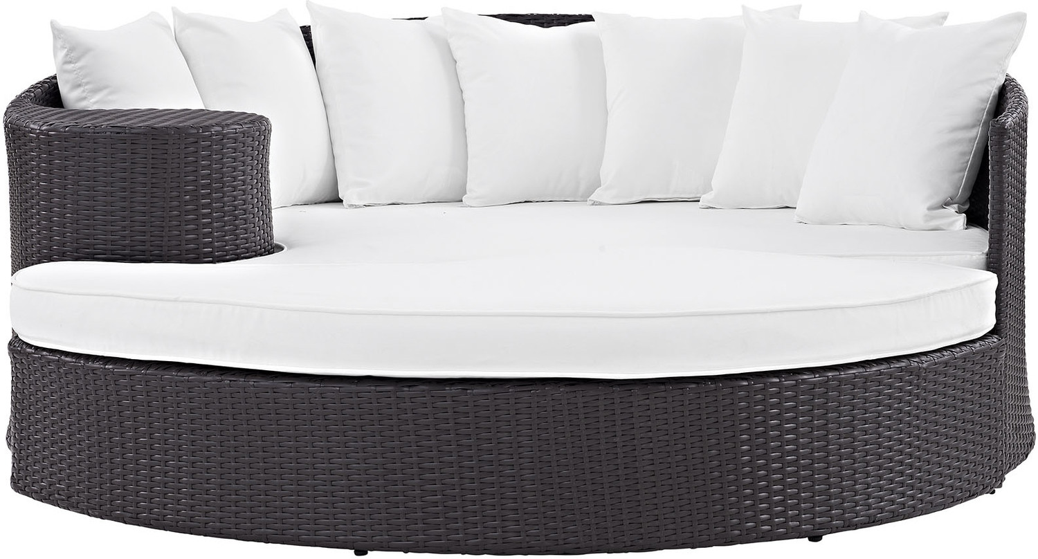patio furniture nearby Modway Furniture Daybeds and Lounges Espresso White