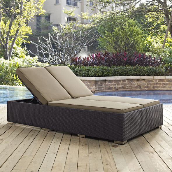corner couch for garden Modway Furniture Daybeds and Lounges Espresso Mocha