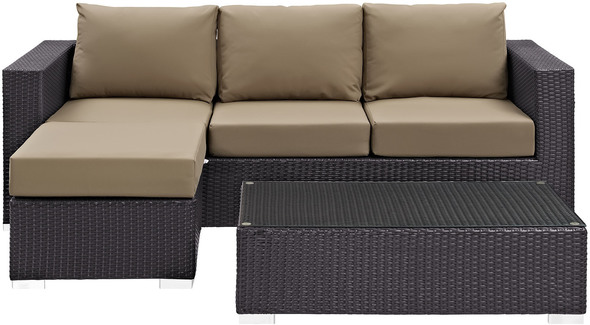 outdoor setting for 4 Modway Furniture Sofa Sectionals Outdoor Sofas and Sectionals Espresso Mocha
