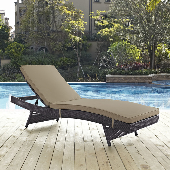outdoor corner sofa small Modway Furniture Daybeds and Lounges Outdoor Sofas and Sectionals Espresso Mocha