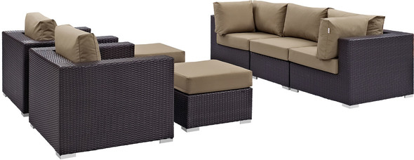 outdoor chaise lounges Modway Furniture Sofa Sectionals Espresso Mocha