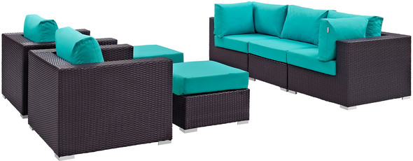 white sectional outdoor furniture Modway Furniture Sofa Sectionals Espresso Turquoise