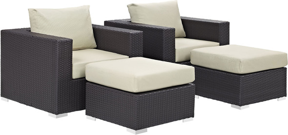 patio porch furniture sets 3 pieces Modway Furniture Sofa Sectionals Espresso Beige