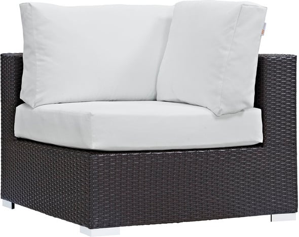 corner grey garden sofa Modway Furniture Sofa Sectionals Espresso White