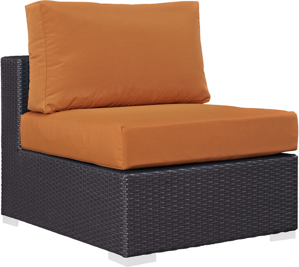 4 piece sectional outdoor Modway Furniture Sofa Sectionals Espresso Orange