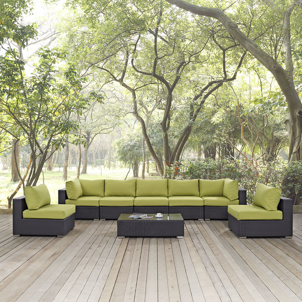 7 piece patio sets on sale Modway Furniture Sofa Sectionals Espresso Peridot