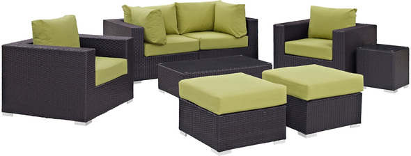 aluminum outdoor sectional furniture Modway Furniture Sofa Sectionals Espresso Peridot