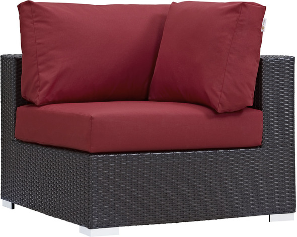 large corner sofa outdoor Modway Furniture Sofa Sectionals Espresso Red