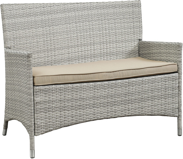 small conversation sets Modway Furniture Sofa Sectionals Light Gray Beige