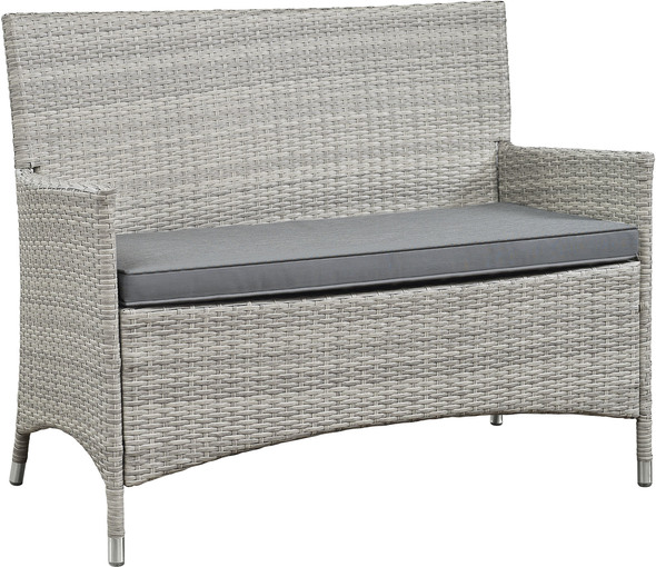 wicker club chairs Modway Furniture Sofa Sectionals Outdoor Seating Sets Light Gray Gray