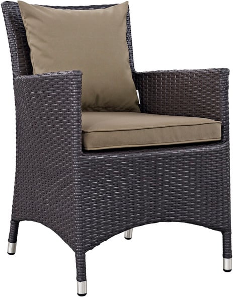 wicker dining chairs Modway Furniture Bar and Dining Espresso Mocha
