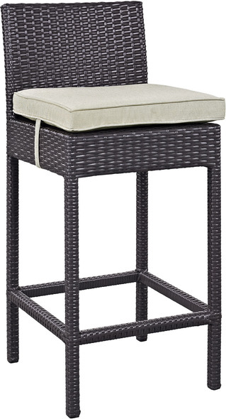 wicker bar height table Modway Furniture Bar and Dining Espresso Beige