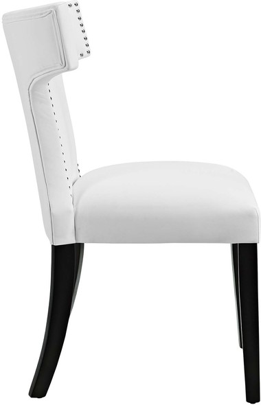 dining chairs fabric and wood Modway Furniture Dining Chairs White
