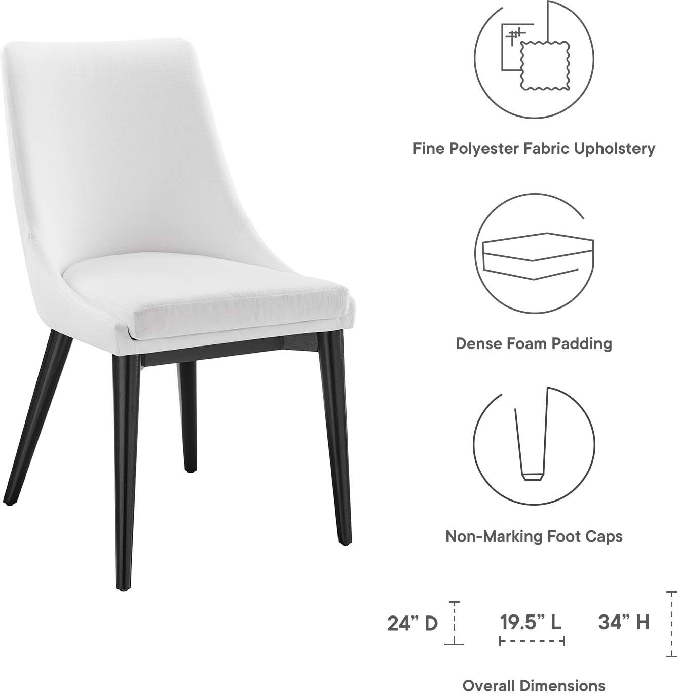 light gray dining room set Modway Furniture Dining Chairs White